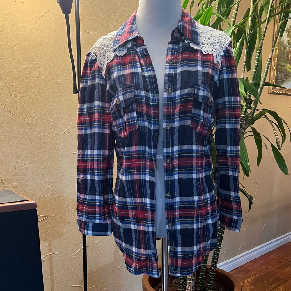 Mimi Chica Lace Flannel